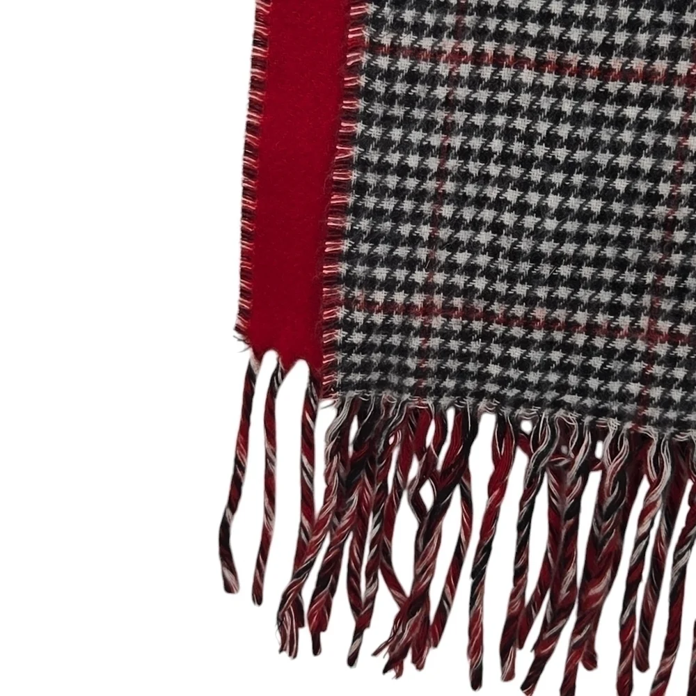Preston & York Womens Acrylic Houndstooth Print Reversible Scarf